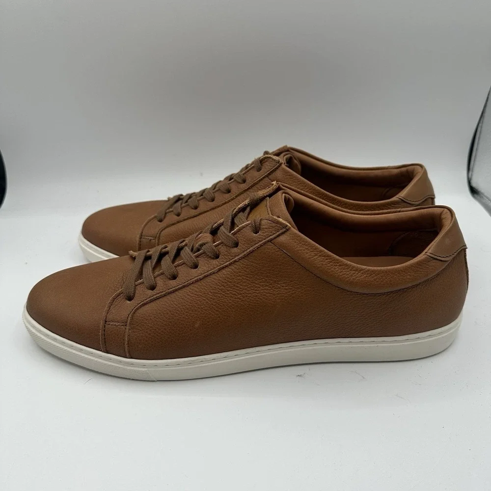 Allen Edmonds Courtside Sneakers Mens 14 D Walnut Brown Leather Lace-Up Shoes‎
